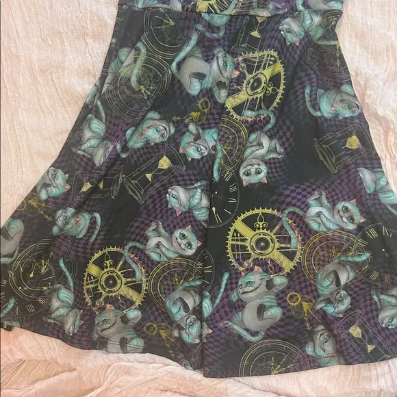 NWNT Steampunk Cheshire Cat Dress Alice in Wonderland - Picture 4 of 8